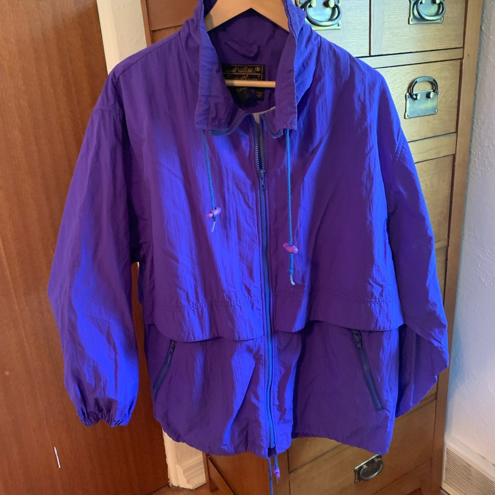 Eddie Bauer vintage windbreaker jacket purple XL